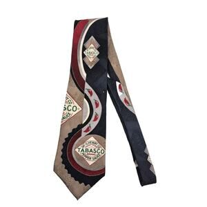 Tobasco Pepper Sauce Multicolor Silk Tie Made In USA 4x59"